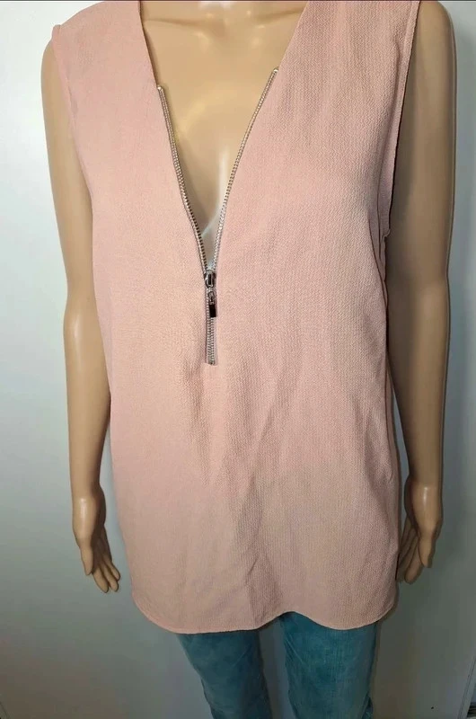 Debardor fluido rosa claro – Mim – Talla M – Corte amplio – photo 3